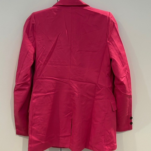 The Workshop Studio Women's Fuchsia Single-Button Oversized Blazer Jacket Size S - Picture 7 of 7